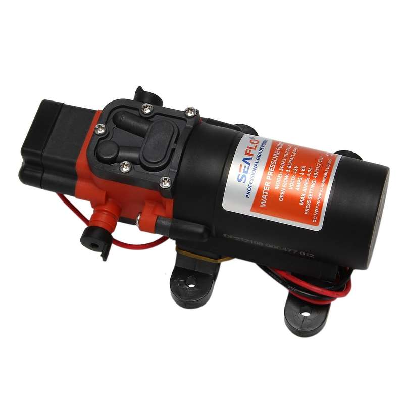Seaflo 12v Water Pressure Diaphragm Pump 3.8 Lpm 1.0 Gpm 40 Psi