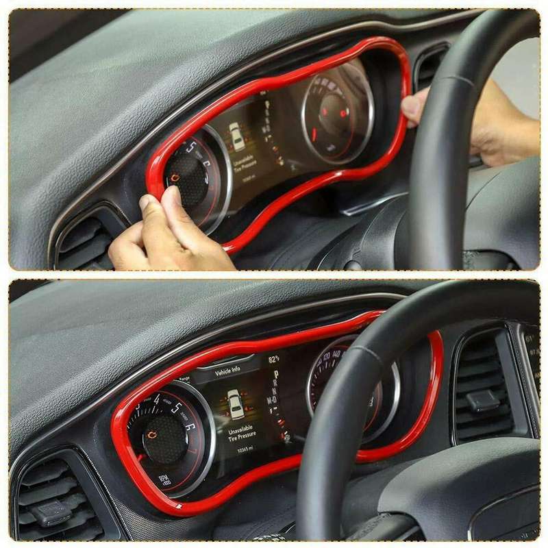 Interior Dashboard Frame Cover Trim for Dodge Challenger 2015-2019