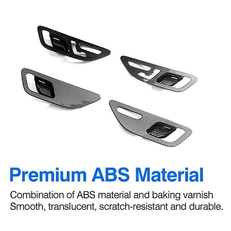 For Mercedes Benz C Class Carbon Fiber Car Inner Handle Bowl Cover