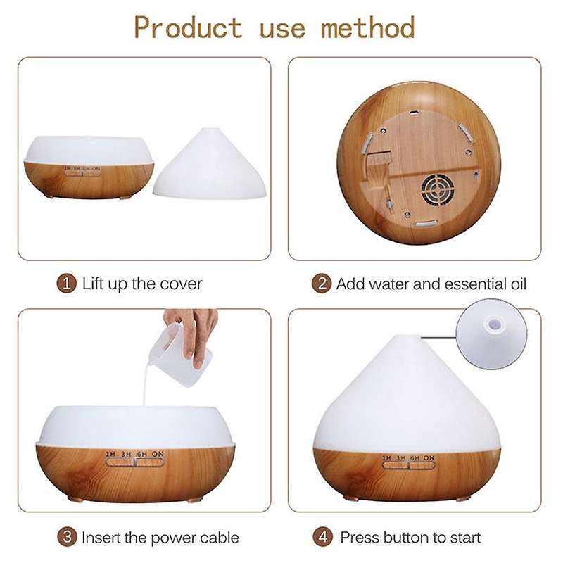 400ml Humidifier with 4 Timer Setting for Bedroom Room with Eu Plug