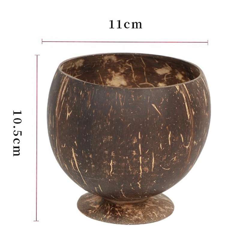 Coconut Shell Fruit Beer Coffee Cold Drink Cup Coconut Bowl-4pcs