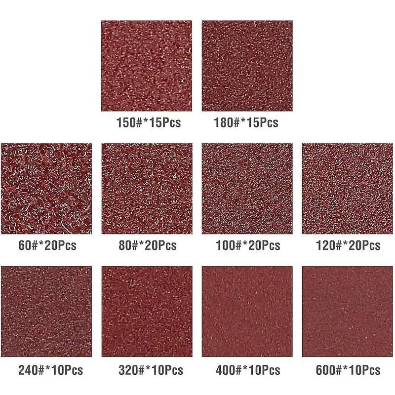 150pcs Sanding Discs, 125mm/5-inch Sandpaper Set, Hook and Loop