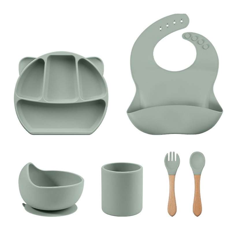 Baby Feeding Set,adjustable Bib,spoon,fork Set for Infant 3