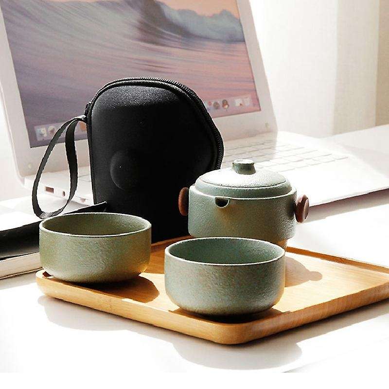 Japanese-style Ceramic Teapot Lid Bowl Teacup Handmade Tea Set-black