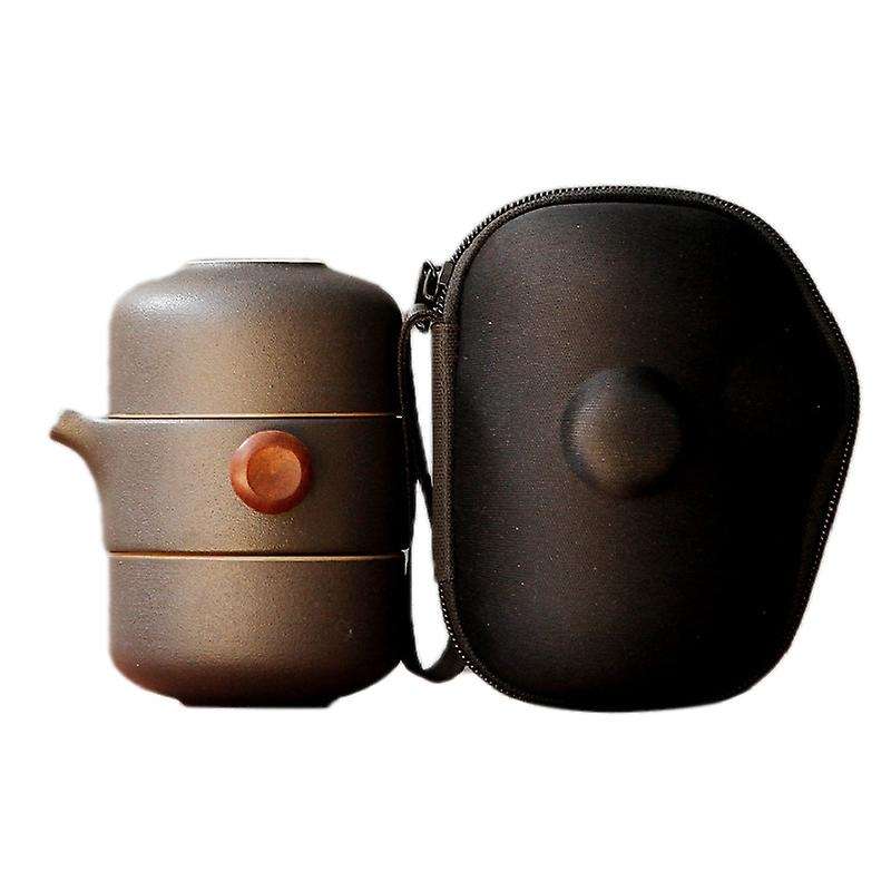 Japanese-style Ceramic Teapot Lid Bowl Teacup Handmade Tea Set-black