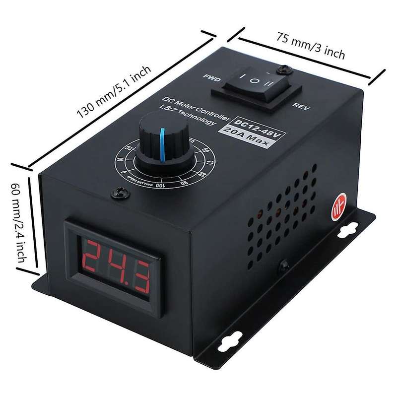 Dc Motor Speed Controller Pwm 12-48v 20a Brush Motor Control Module
