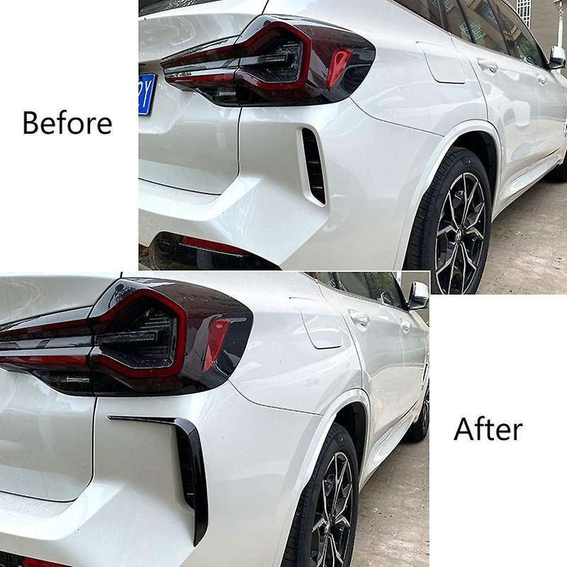 Glossy Black Rear Bumper Spoiler Air Vent Trim For-bmw X3 G02 M 2022+