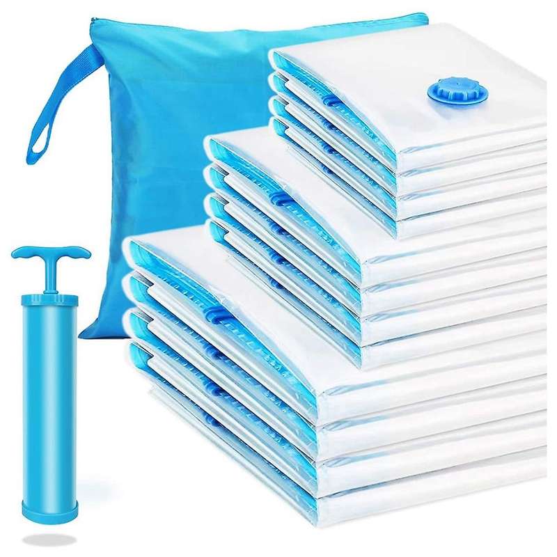 12 Pack 4 Xl(100x80)+4 M+4 S Vacuum Bag for Duvets Mattress Bedding