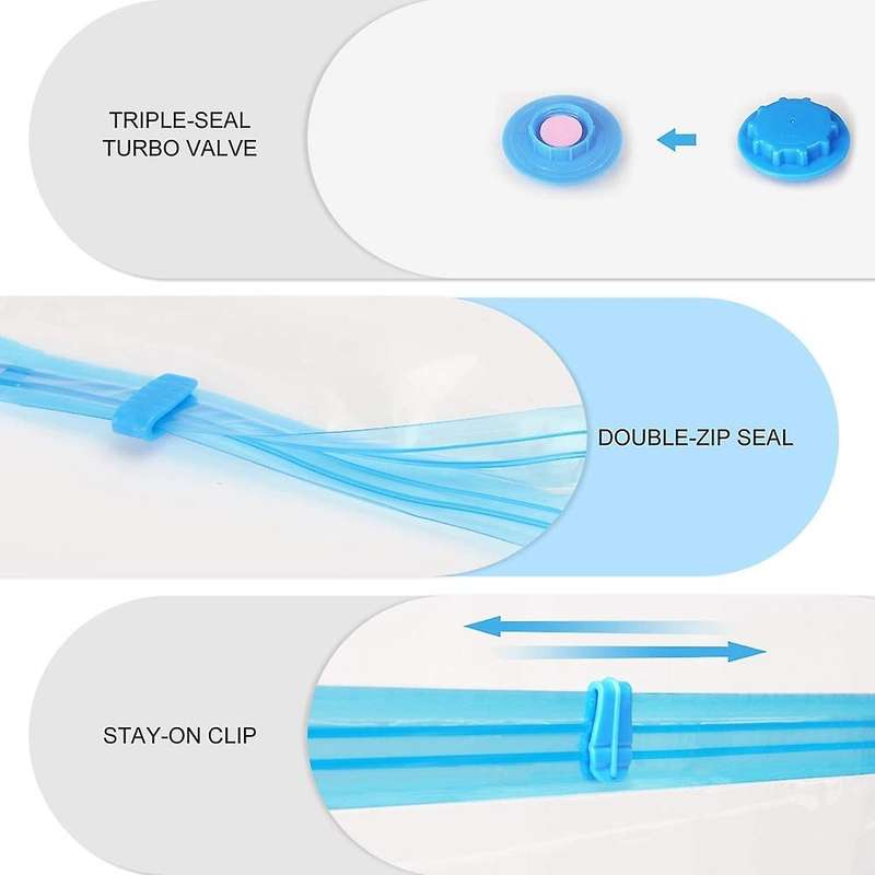 12 Pack 4 Xl(100x80)+4 M+4 S Vacuum Bag for Duvets Mattress Bedding