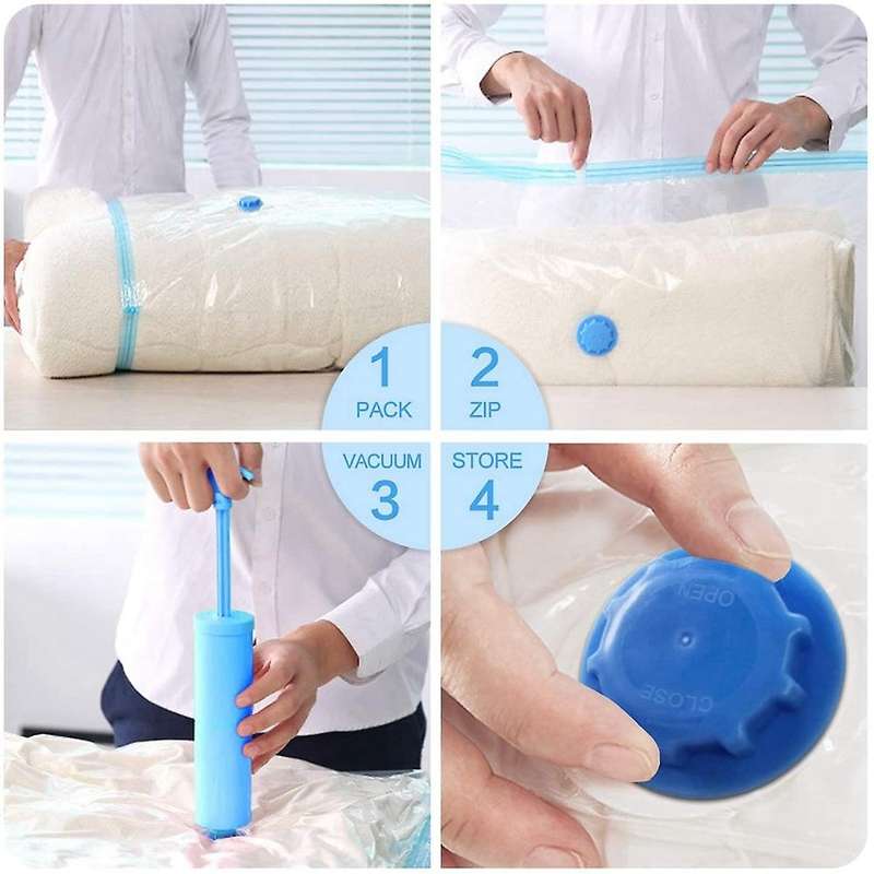 12 Pack 4 Xl(100x80)+4 M+4 S Vacuum Bag for Duvets Mattress Bedding