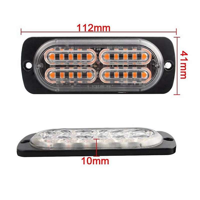 4pcs 20led Stroboscopes 12v Strobe Light Car (red Blue Light)