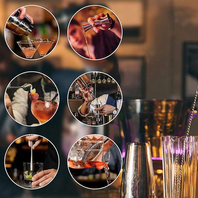 Cocktail Making Set, with Bar Accessories Stainless Steel for Home