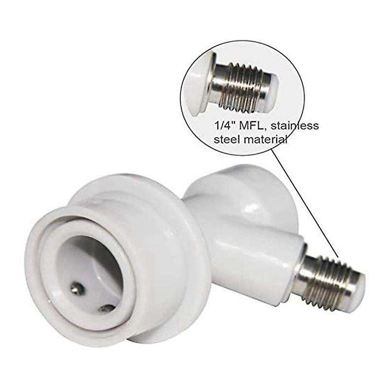 4 Pcs Ball Lock Keg Disconnect Set, 1/4 Mfl with 5/16inch Hose Clamps