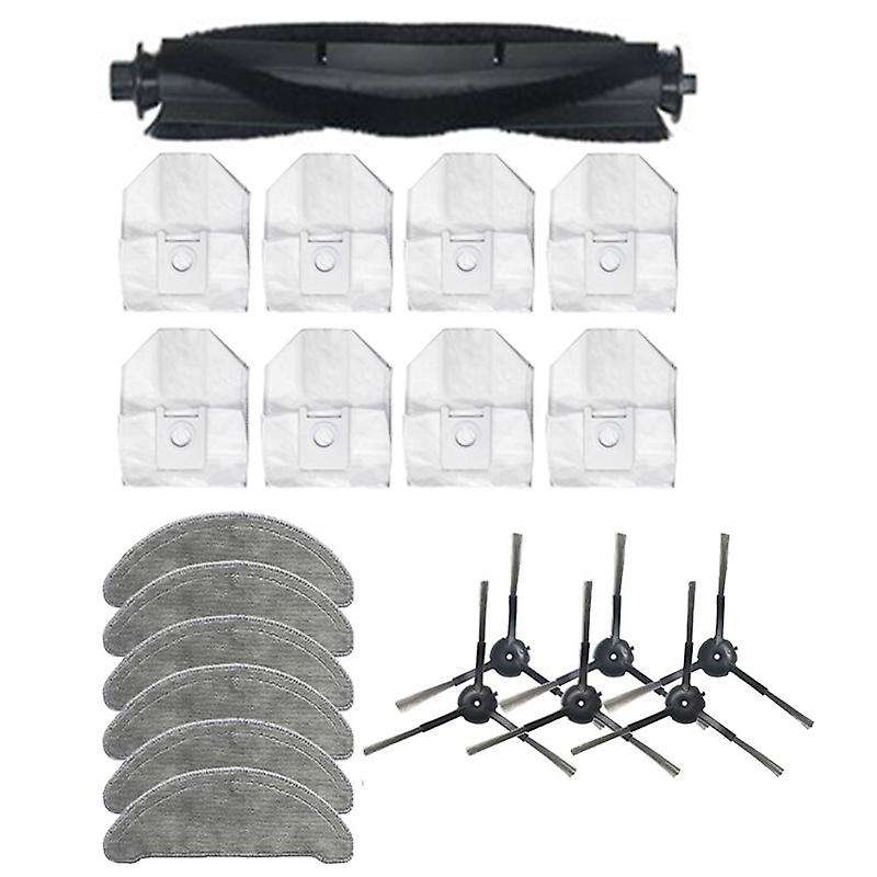 For Roidmi Eve Plus Parts Side Brush Kit Main Brush Dust Bag Mop Rag