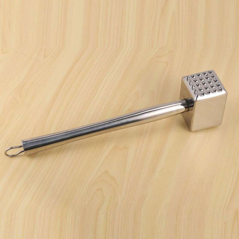 Stainless Steel Steak Tenderizer Practical Meat Hammer Pounder