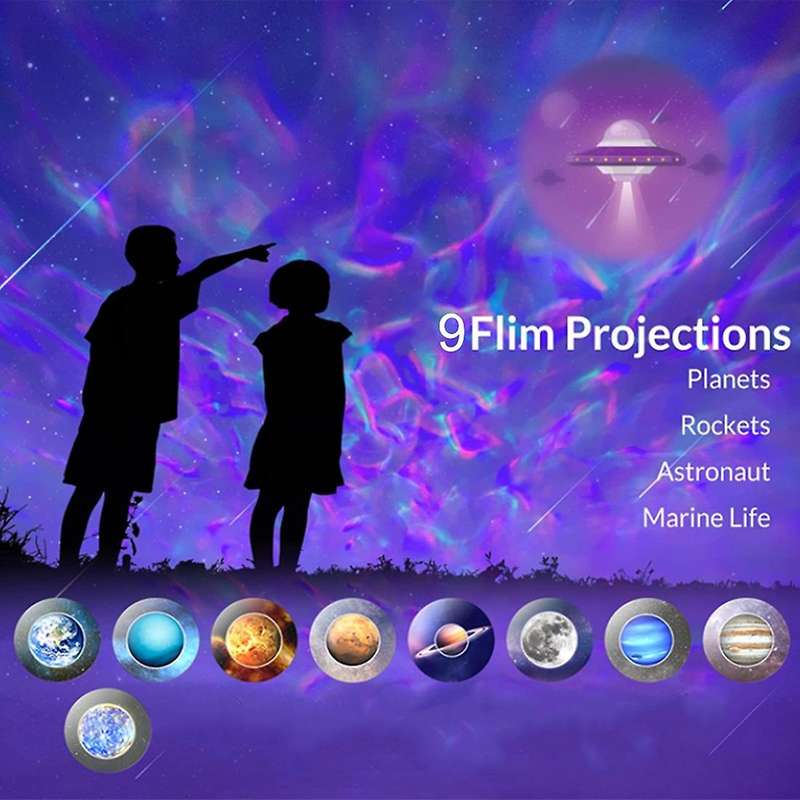 Galaxy Lighting Star Projector with Timer & Wireless Connection,white