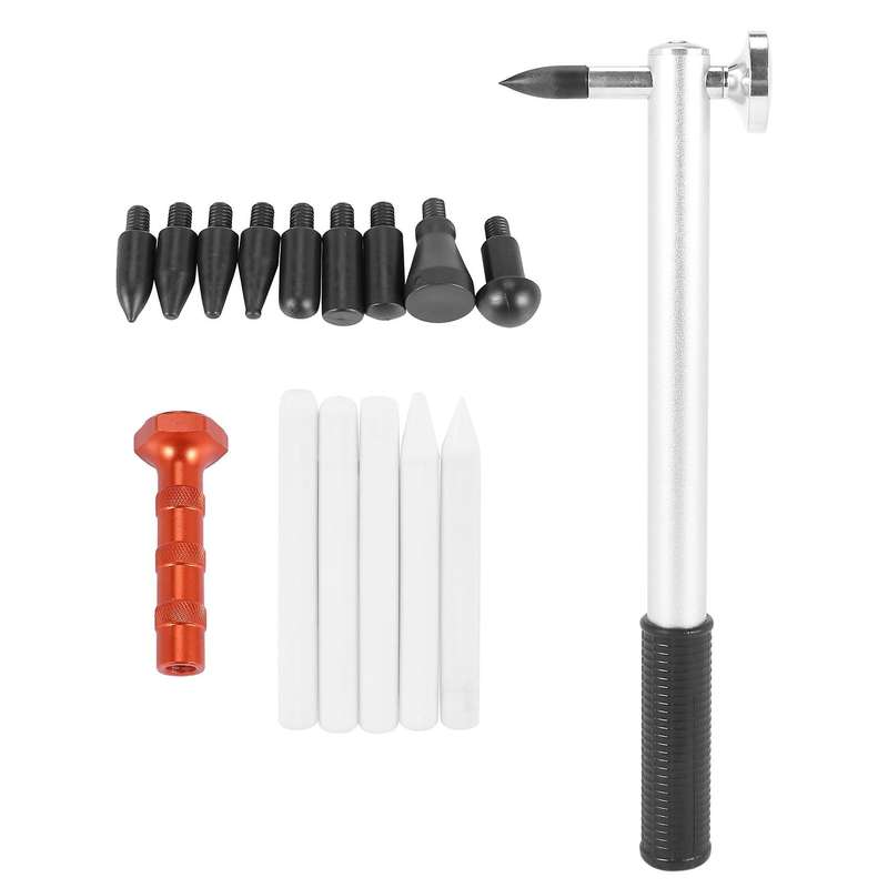 Tap Down Pen with 9 Heads Dent Hammer Tool for Car Dent Repair