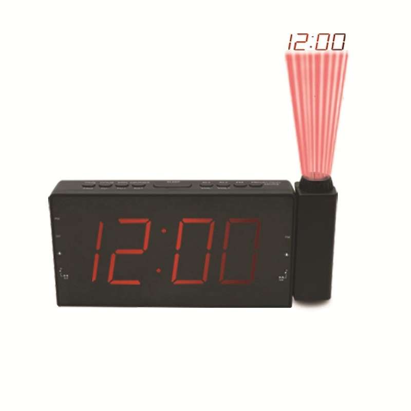 Alarm Clock for Bedrooms, with Projection, Temperature Humidity A