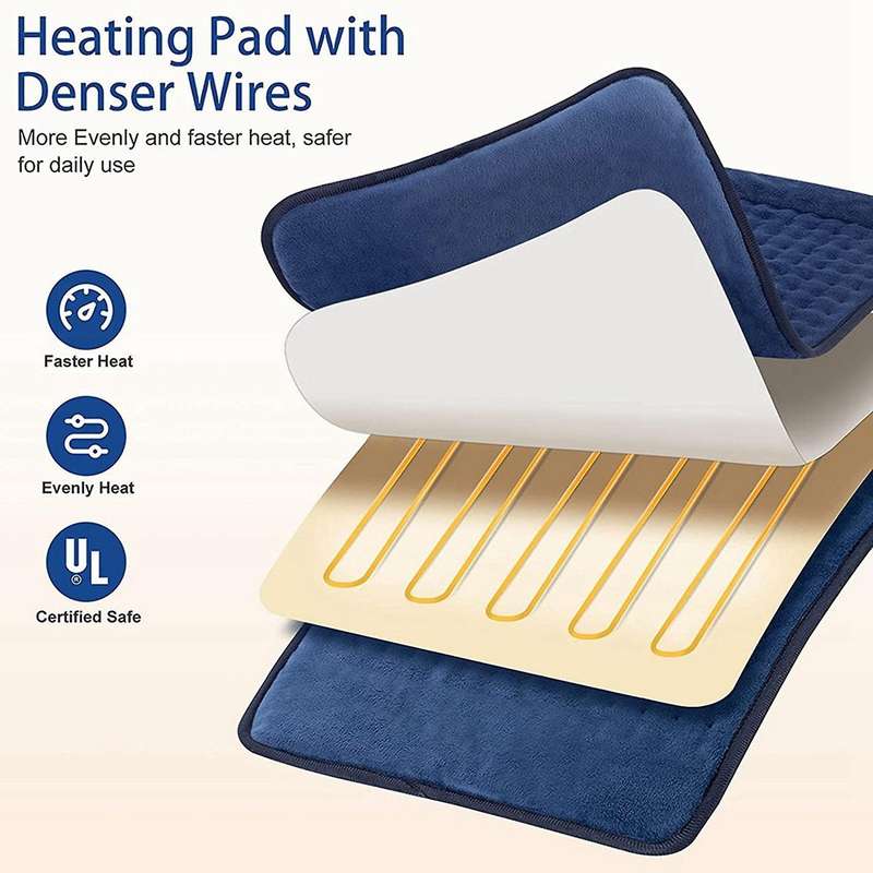 Electric Heating Pad with 6 Heat Settings,30 X 60cm Eu Plug