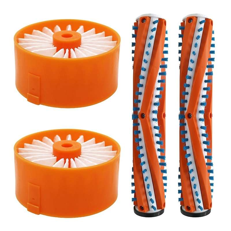 4 Pcs Filter Roller Brush for Black+decker Powerseries Cordless Stick