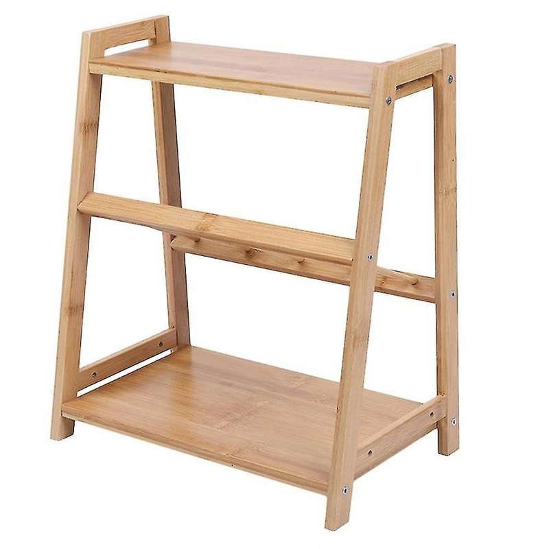 2 Layers Bamboo Storage Rack Kitchen Spice Jar Stand Seasoning