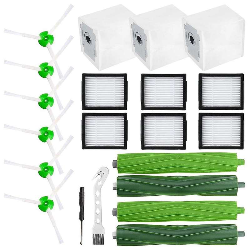 Replacement Rubber Brushes Filters Dust Bags for Irobot Roomba