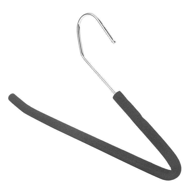 Open End Trouser Hangers Pant Hanger with Non-slip Foam Black 5-pack