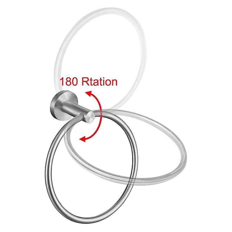 Bathroom Hardware Set Stainless Steel Towel Ring Toilet Paper Holder