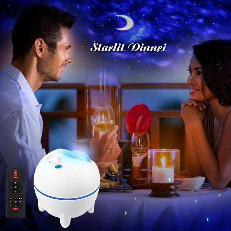 Bluetooth Sky Nebula Moon Projection Lamp Starry Sky Light Ocean