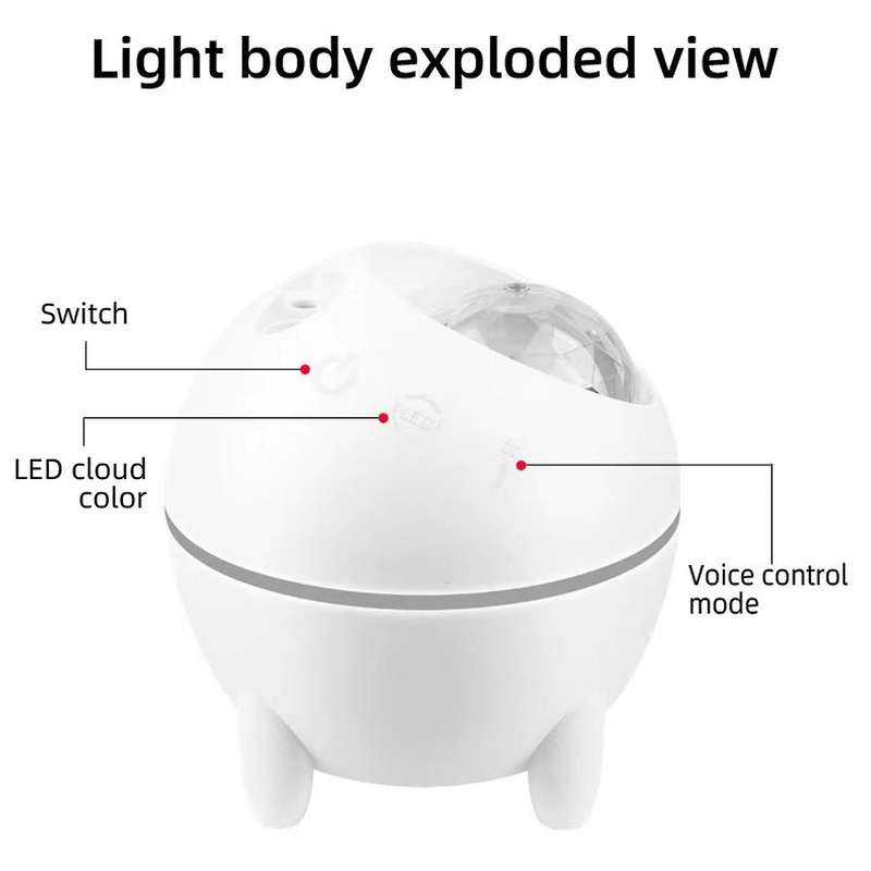 Bluetooth Sky Nebula Moon Projection Lamp Starry Sky Light Ocean