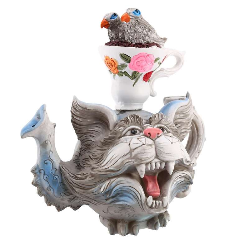 Handmade Art Cat Teapot Devil Cat Creative Home Desktop Decorations D