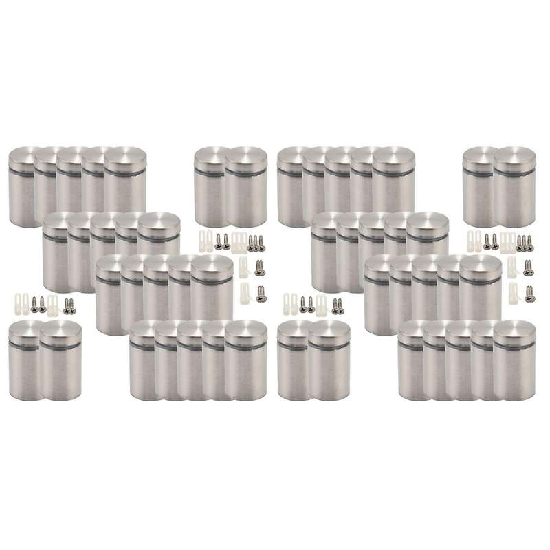 24pcs 3/4 X 1 Inch Sign Holders Standoff Screws Wall Stainless Steel
