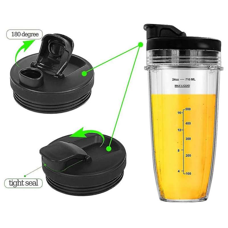 24 Ounces Cups 2-pack Cups with Seal Lid for Ninja Auto Iq Bl480