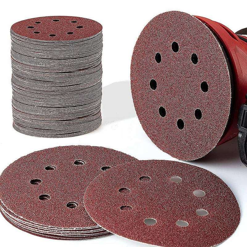 5-inch 8-hole Sanding Disc, Hook-and-loop Sandpaper,180 Sorting