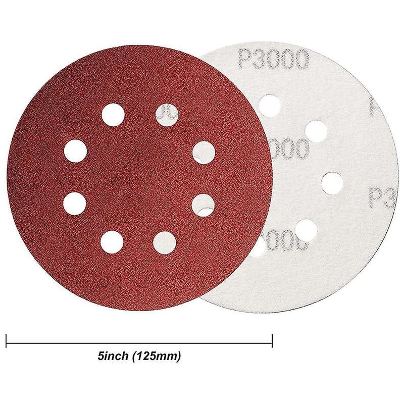 5-inch 8-hole Sanding Disc, Hook-and-loop Sandpaper,180 Sorting