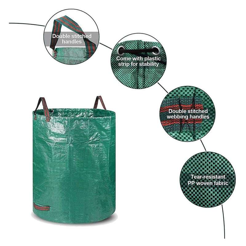 3pack 72 Gallons Reusable Bags Leaf Yard Waste for Gardening Lawn