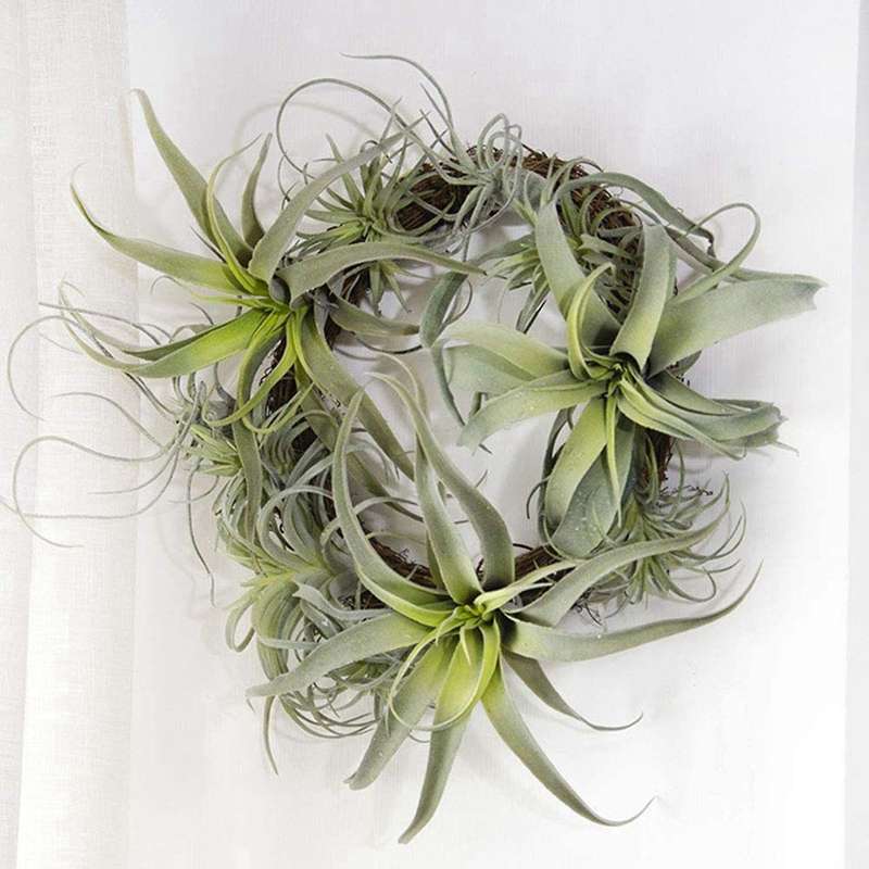 4 Pack Artificial Pineapple Grass Air Plants Fake Flocking Home Decor