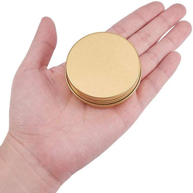 30 Pack 1 Oz Tin Cans Screw Top Round Aluminum Cans Screw (gold)