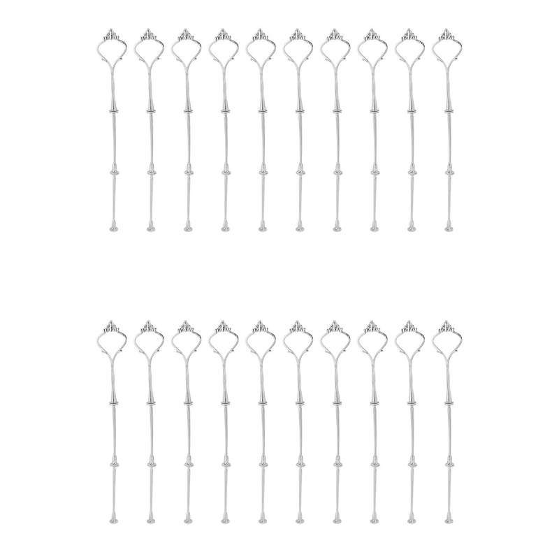 10 X Sets 2 Or 3 Tier Cake Plate Stand Fittings Silver Plate Stands