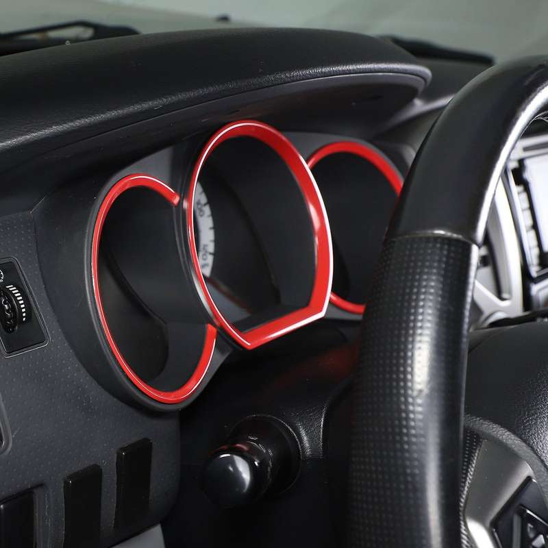 For Toyota Tacoma Car Dashboard Tachometer Ring Stainless Steel Red