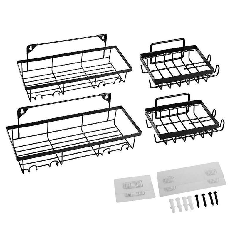 Shower Caddy Shelf Organizer with 2 Soap Dishes, Bathroom Shelves