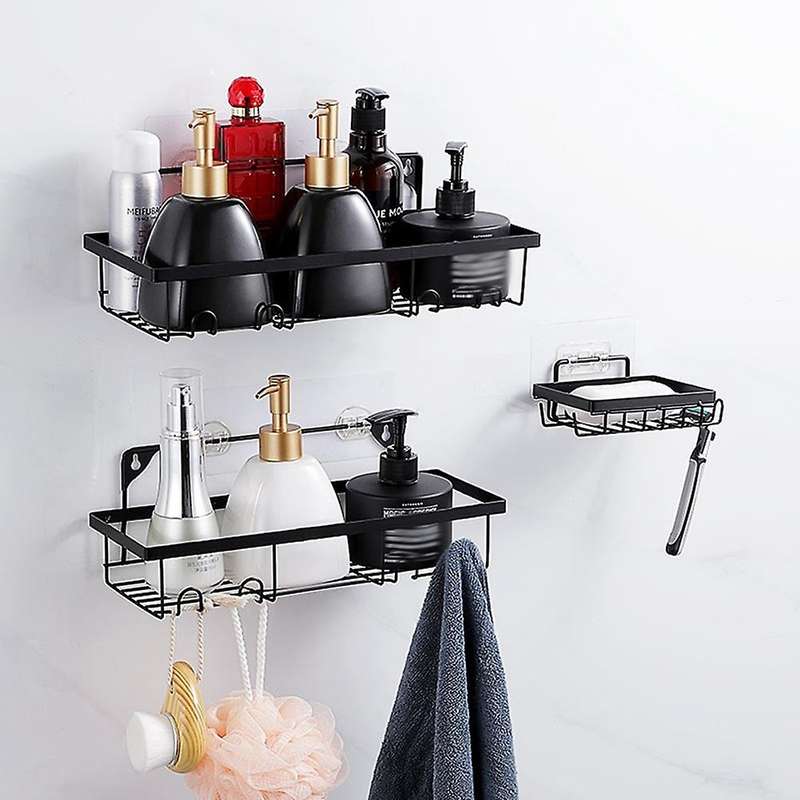 Shower Caddy Shelf Organizer with 2 Soap Dishes, Bathroom Shelves