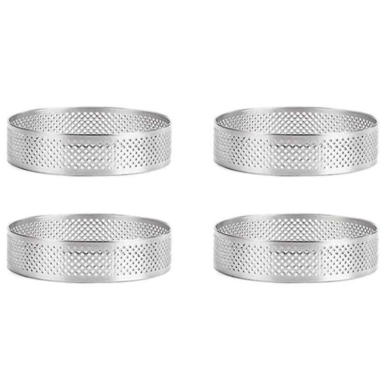 12 Pack Stainless Steel Tart Rings,perforated Cake Mousse Ring, 6cm