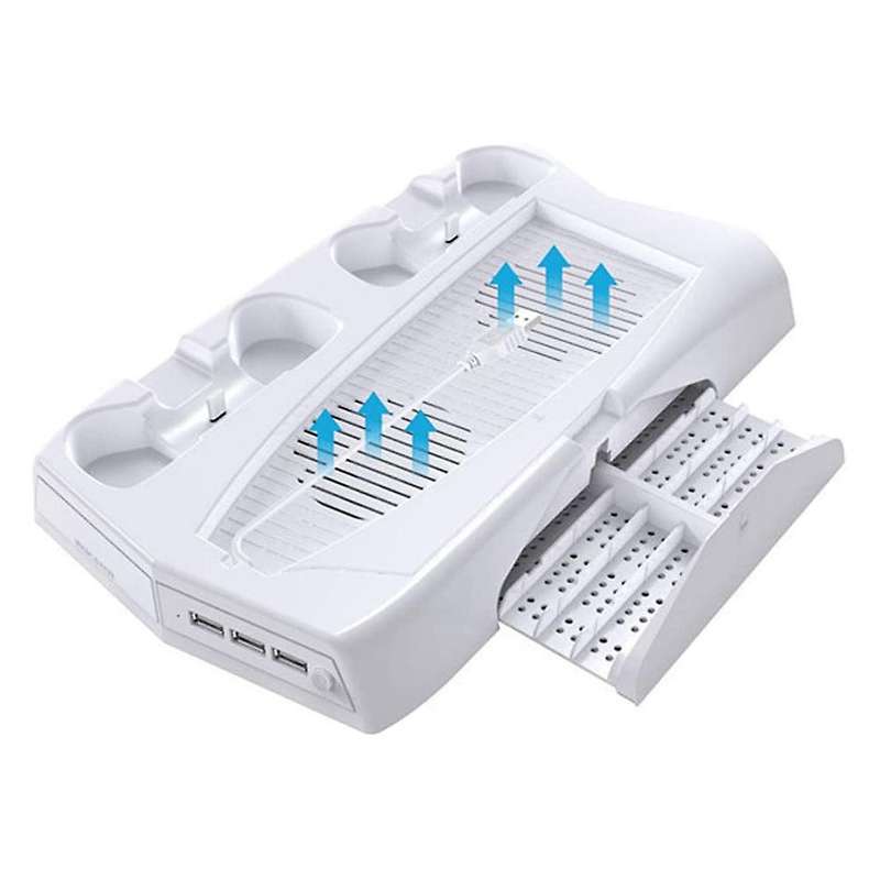 Game Host Cooling Fan Charging Station Dual Controller Charger