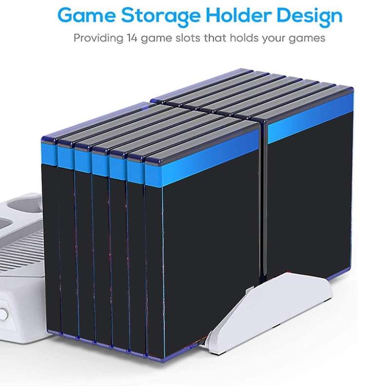 Game Host Cooling Fan Charging Station Dual Controller Charger