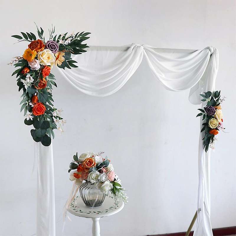2pcs Artificial Flower Rose Welcome Wedding Guest Wall Decoration