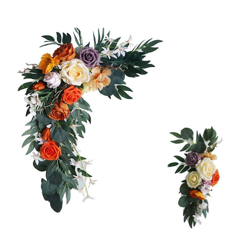 2pcs Artificial Flower Rose Welcome Wedding Guest Wall Decoration
