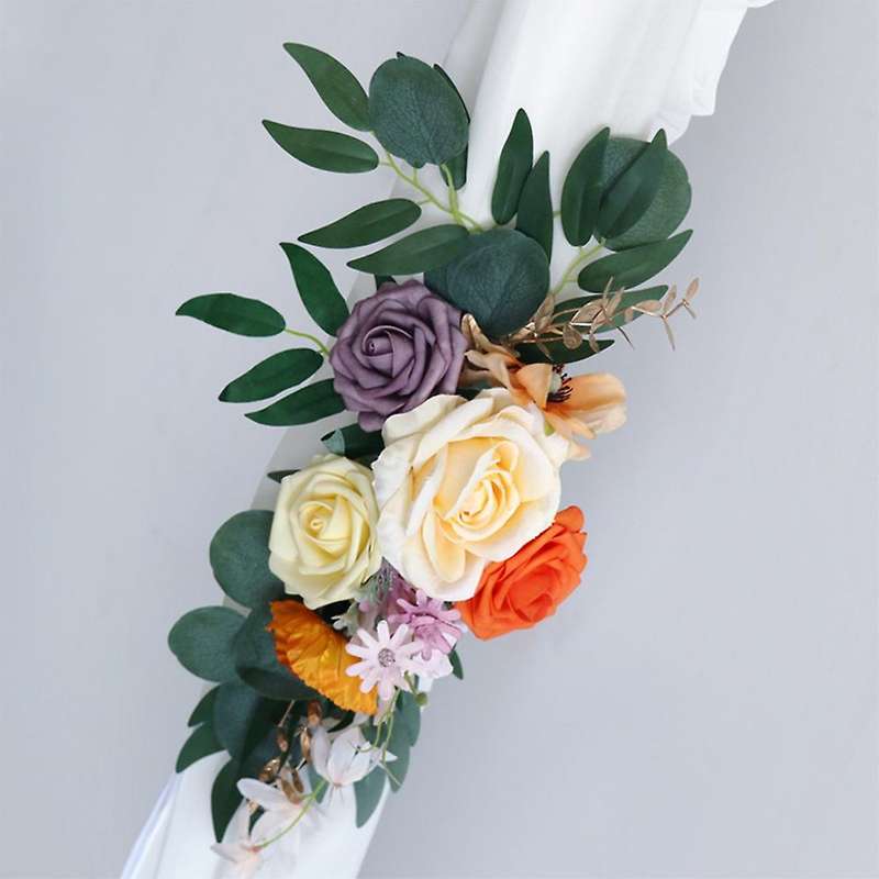 2pcs Artificial Flower Rose Welcome Wedding Guest Wall Decoration