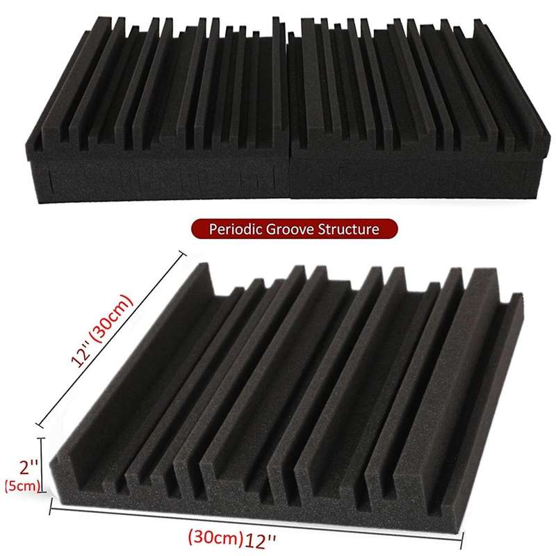 Studio Acoustic Foam Panels Drum Room Absorption Treatment with Tapes