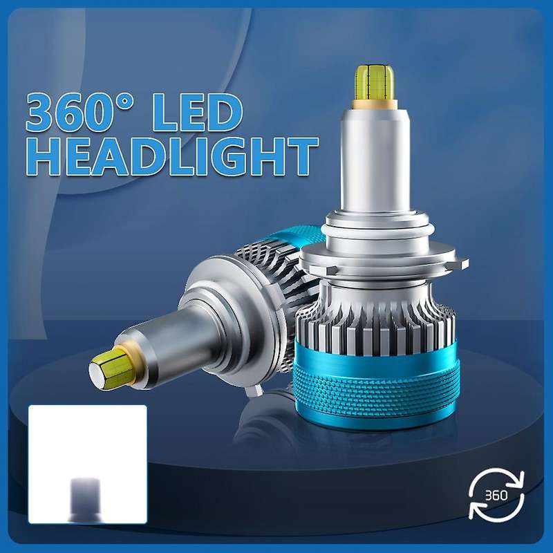 Car 360 Led Headlight Bulb Fog Lighting Turbo Mini Lamp 9012
